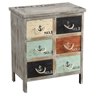 Storage Cabinet Coastal Colored Drawer  Christopher Knight Home