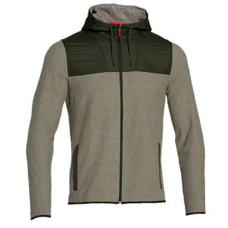Under Armour ColdGear Infrared F/Z Hoodie   Mens   Training   Clothing   Greenhead/Black
