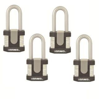 Brinks Home Security 50 mm Commercial Padlock Laminated Steel (4 Pack) 672 52401