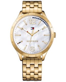 Tommy Hilfiger Womens Gold Tone Stainless Steel Bracelet Watch 40mm