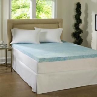 Beautyrest 4 inch Flat Gel Memory Foam Mattress Topper Queen