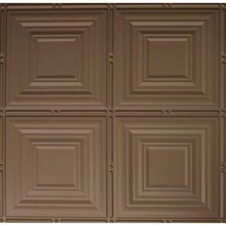 Global Specialty Products Dimensions 2 ft. x 2 ft. Bronze Lay in Tin Ceiling Tile for T Grid Systems 320 23