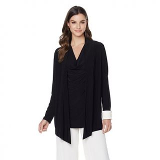 N Natori Mixed Media Cardigan   8033080