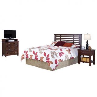 Home Styles Cabin Creek King Headboard, Media Chest and Nightstand Set   7184623