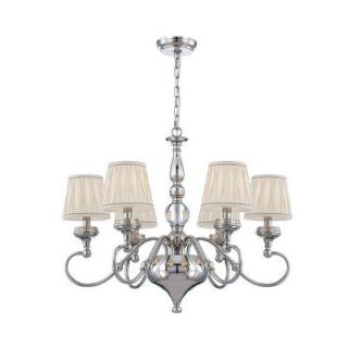 World Imports Sophia Collection 6 Light Polished Nickel Chandelier 25764 YOW