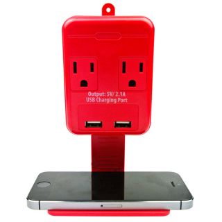 Rebelite Dual Power Outlet with 2 USB Ports and Phone Holder Shelf