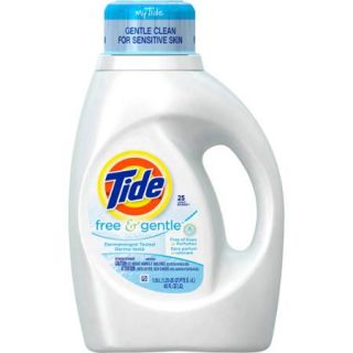 Tide Free and Gentle Liquid Laundry Detergent, 25 Loads 40 oz