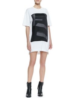 Helmut Lang Pact Graphic Front Jersey T Shirt Dress
