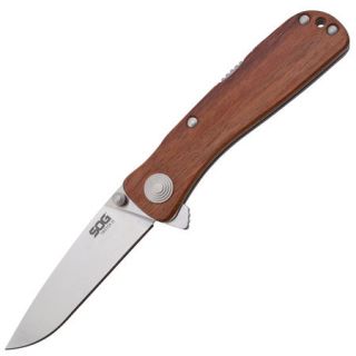 SOG Twitch II Wood Handle Folding Knife 771587