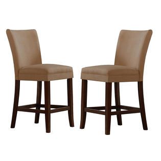 Oxford Creek  Barstool in Peat Microfiber (set of 2)