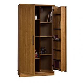 Sauder Home Plus Storage Cabinet Swing Out Door Brown   Home   Storage