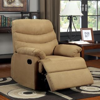 Furniture of America Dalton Microfiber Coffee Brown Recliner Chair