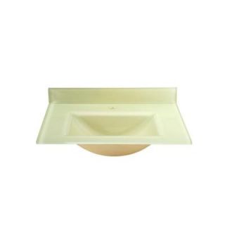 Hembry Creek 31 in. Glass Vanity Top in European Yellow with European Yellow Integral Basin GST310YW