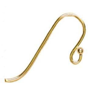 Elegance 14k Gold Plated Beads & Findings Small Ball Hooked Earring 8