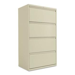 Alera FOUR DRAWER LATERAL FILE CABINET, 30W X 19 1/4D X 54H, PUTTY