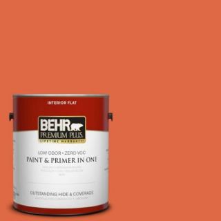 BEHR Premium Plus 1 gal. #P200 7 Bonfire Night Flat Interior Paint 130001