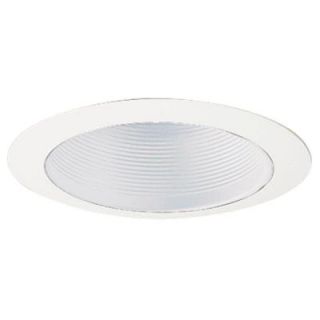 All Pro 6 in. Gloss White Recessed Lighting Baffle and Trim ERT713WHTTS