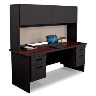 Marvel Office Furniture Pronto Executive Desk with 2 Right and 2 Left Drawers