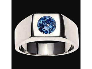 1.01 carat blue diamond men½s solitaire ring white gold