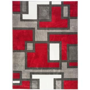 Well Woven Well Woven Modern Ruby Imagination Squares Red 20 X 7