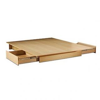 South Shore Majestic Full/Queen Platform Bed   Natural Maple Finish