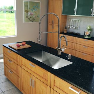 30 x 19 Zero Radius Single Bowl Kitchen Sink with Aerator Faucet