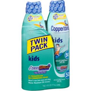 Coppertone Kids Sunscreen Continuous Spray SPF 50, 6 fl oz (2 pack)