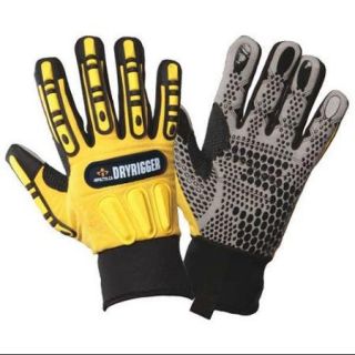 IMPACTO WGRIGGL Anti Vibration Gloves,L,Black/Yellow,PR