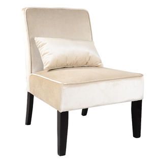 CorLiving Antonio Lounge Chair in Soft Cream Velvet   Home   Furniture