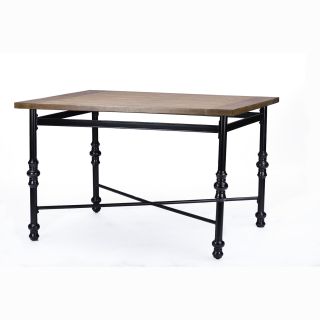 Broxburn Wood and Metal Dining Table   Shopping   Great