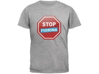Election 2016 Stop Fiorina Heather Grey Adult T Shirt
