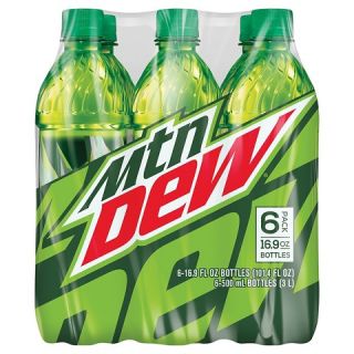 Mountain Dew Soda 16.9 oz, 6 pk