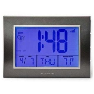 Acurite Atomic Alarm Clock With Time / Date / Temperature 13131   Digital   Atomic (75065a2)