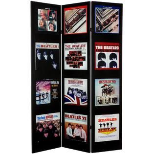 Oriental Furniture 6 ft. Tall Double Sided The Beatles Album Covers
