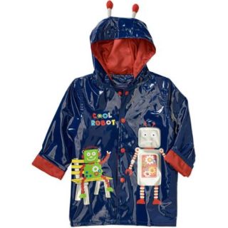 Raindrops Toddler Boy Robot Rain Jacket