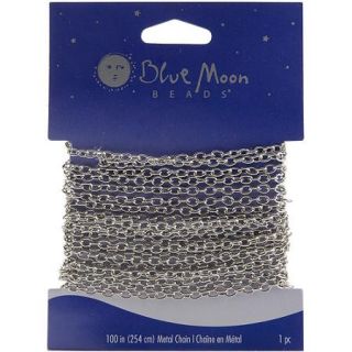 Blue Moon Fine Cable Chain, 100", Gold