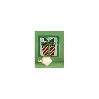 3.5" Christmas Traditions Gold Striped Red and Green Holiday Present Night Light