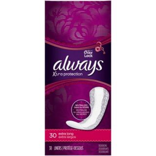 Always Xtra Protection Extra Long Liners, 30 count