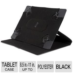 Solo Storm Universal Tablet Case   Fits Tablets From 8.5 to 11, Magnetic Strap, Polyester Body, Black   STM223 4BB24