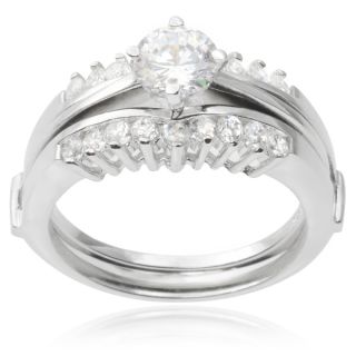 Journee Collection Sterling Silver Cubic Zirconia Bridal style Rings