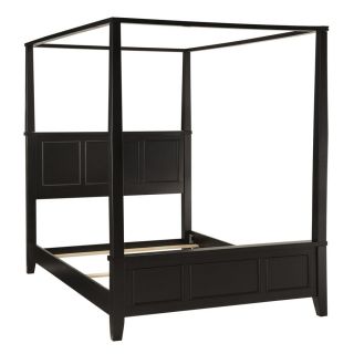Home Styles Bedford Black Queen Canopy Bed