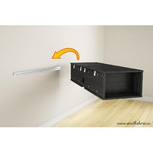 South Shore  City Life Wall Mounted Media Console in Chocolate