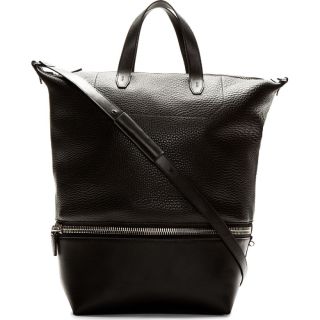 Alexander Wang Black Leather Convertible Tote & Messenger Bag