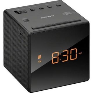 Sony Icf c1black Desktop Clock Radio   0.1 W Rms   Mono   1 X Alarm   Fm, Am   Battery Rechargeable   Manual Snooze (icfc1black)