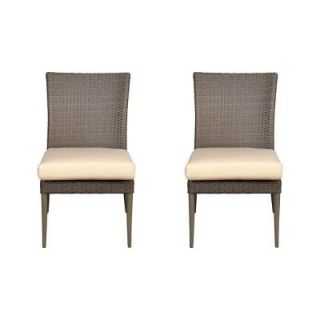 Hampton Bay Posada Patio Dining Chair with Cushion Insert (2 Pack) (Slipcovers Sold Separately) 153 120 SCHR PR NF