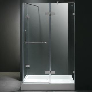 Vigo 32 W x 32 D x 73.38 H Pivot Door Frameless Shower Enclosure