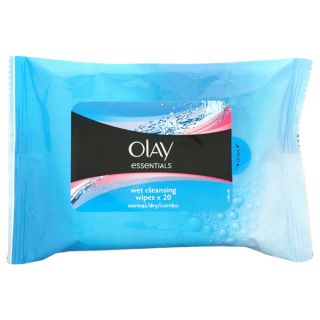 Olay Essentials Normal/Dry/Combo Skin Wet Cleansing Wipes (Pack of 20