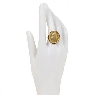 Bellezza Lira Coin Bronze Bold High Polished Ring   7724746