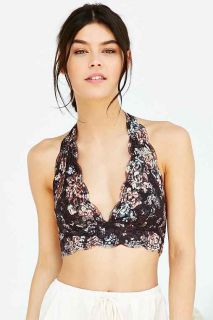 Pins And Needles Printed Lace Halter Bra