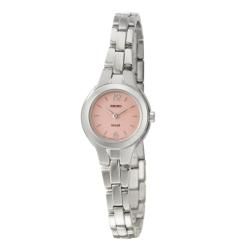 Seiko Womens Solar Pink Dial Stainless Steel Watch  